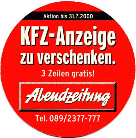 mnchen m-by abendzeitung 1b (rund200-kfz anzeige-schwarzrot)